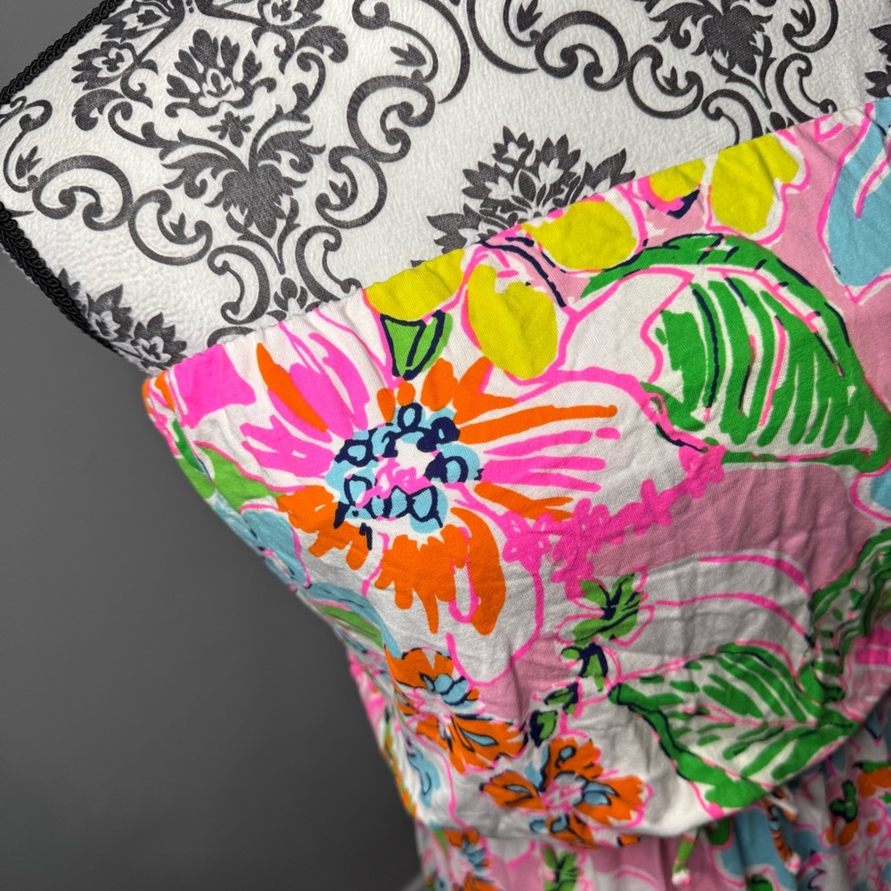 Lilly Pulitzer x Target Nosey Posey Tropical Floral Strapless Maxi Dress Boho - Picture 4 of 13